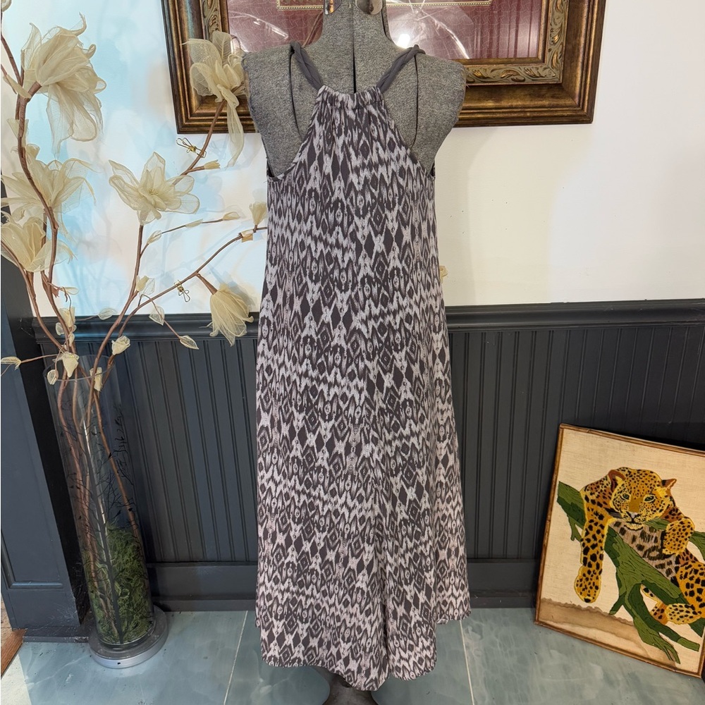 GARNET HILL Cotton Gauze Geometric Maxi Dress ~ Size Petite Small 🧡🍄 - Picture 3 of 6